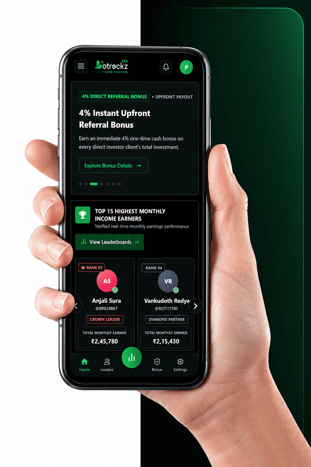 Botrockz CFX App Dashboard